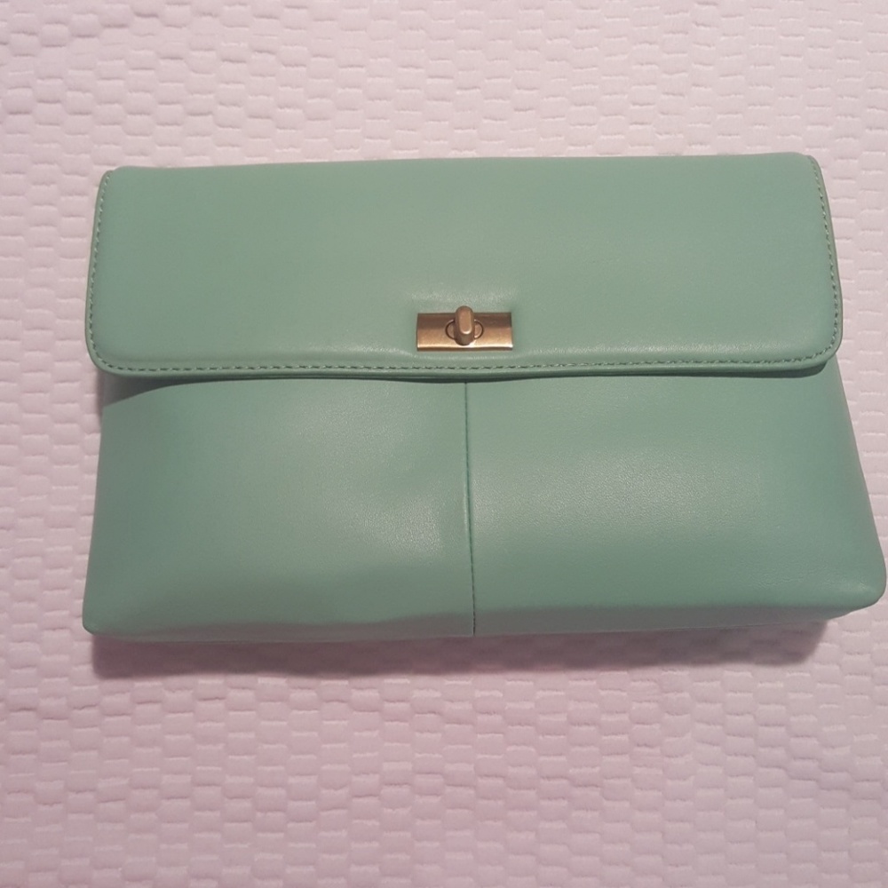 Nwt jcrew factory teal clutch